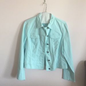 Light turquoise jean jacket
